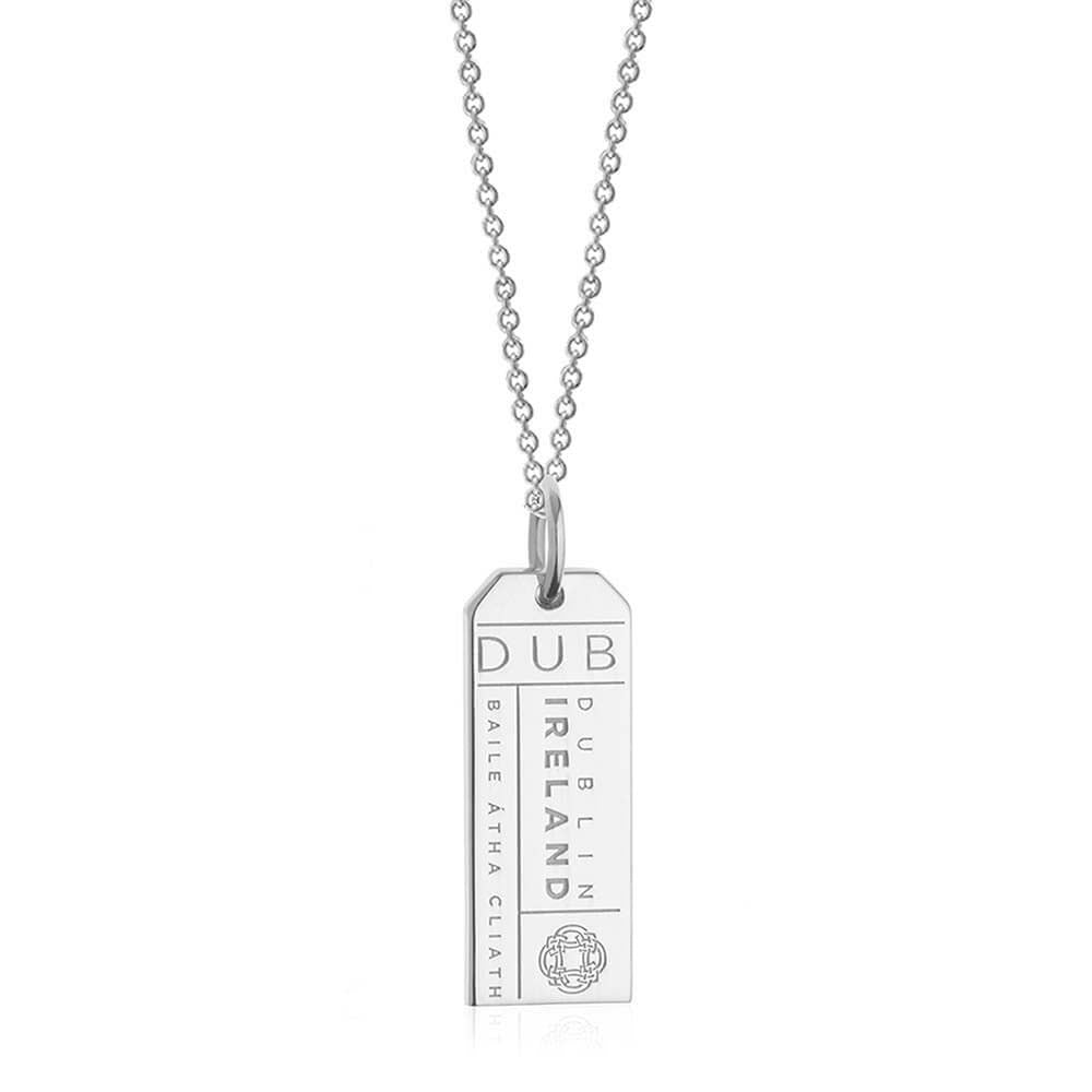 Jet Set Candy DUB Dublin Luggage Tag Charm - Silver